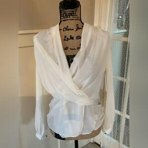 Beautiful Sheared Long Sleeve Blouse Size Medium